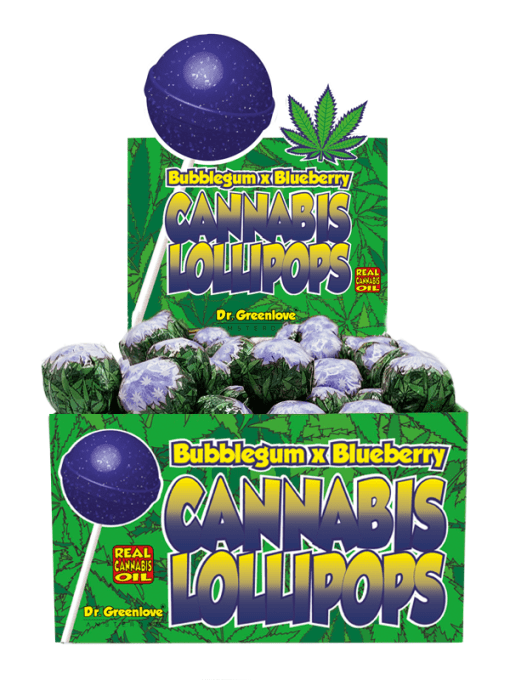 CANNABIS LOLLIPOPS BUBBLEGUM X MYRTILLE