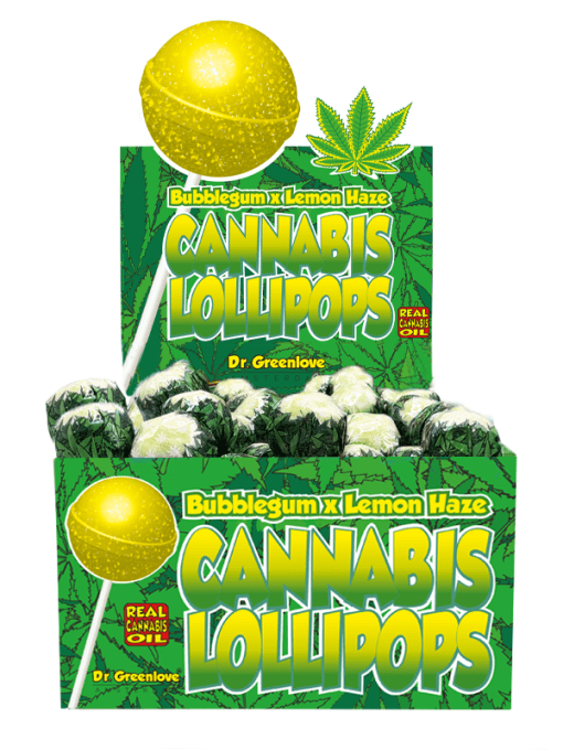 CANNABIS LOLLIPOPS BUBBLEGUM X LEMON HAZE