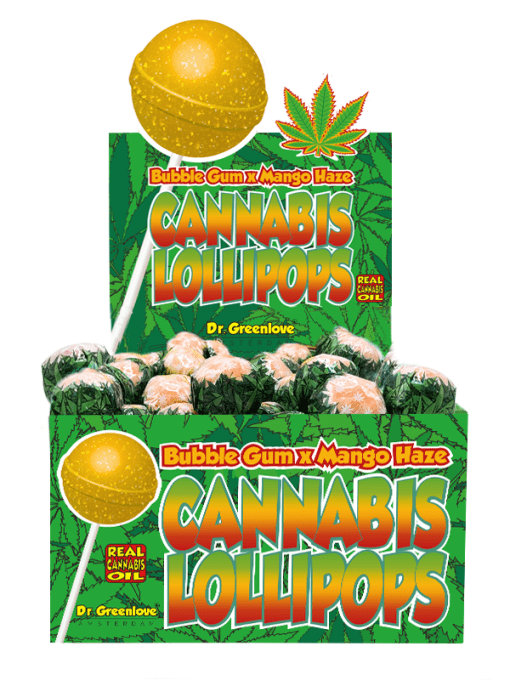 CANNABIS LOLLIPOPS BUBBLEGUM X MANGO HAZE