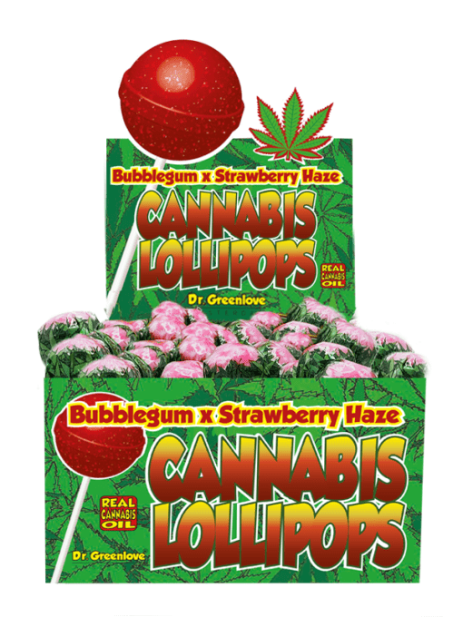 CANNABIS LOLLIPOPS BUBBLEGUM X STRAWBERRY HAZE