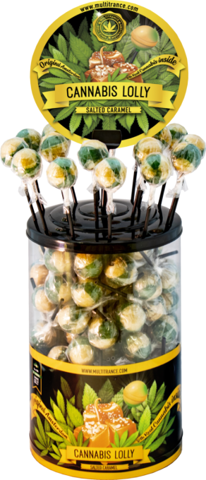 Sucettes au caramel salé au cannabis