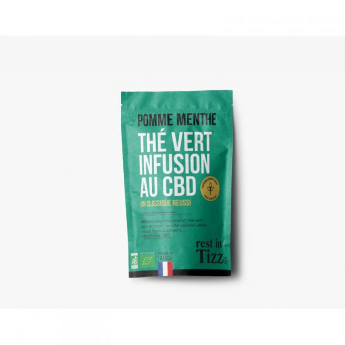 Thé vert Pomme Menthe CBD 10%