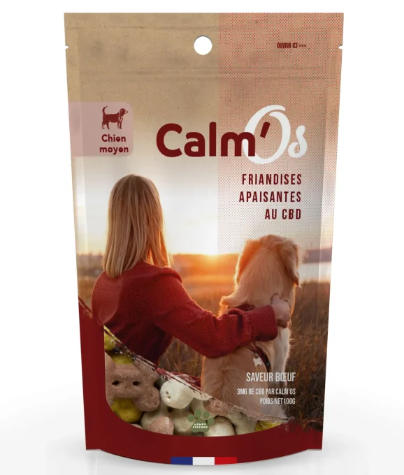 Croquettes au CBD – moyen chien – Calm’Os 3mg